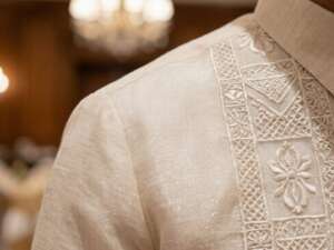 Premium Piña Barong intricate embroidery.