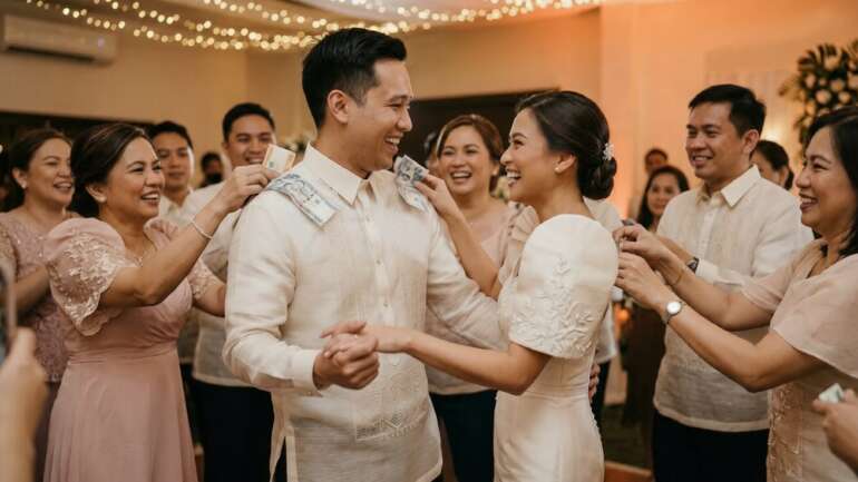 Filipino wedding money dance reception