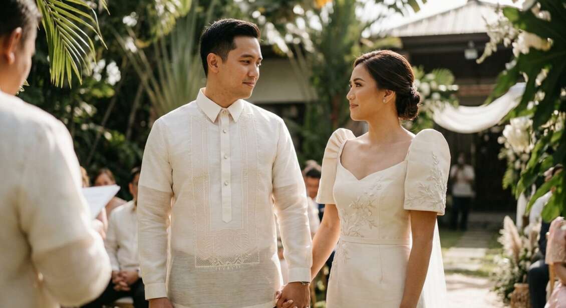 Filipino wedding Barong Terno attire