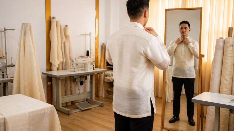 Wedding Barong fitting workshop.