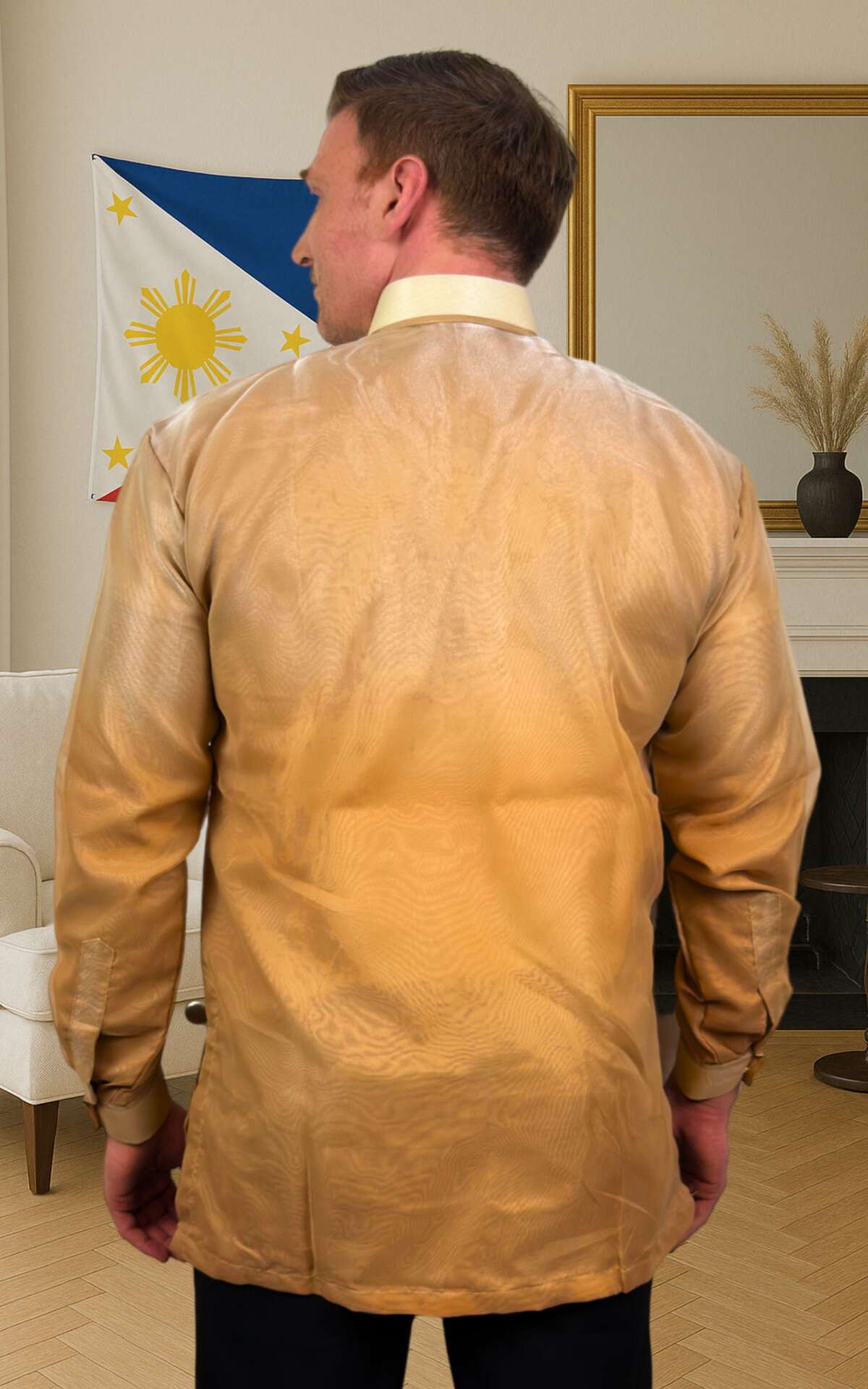 Barong Filipino back view