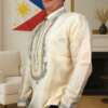 white-and-gray-barong-left-view White and gray barong Filipino left view