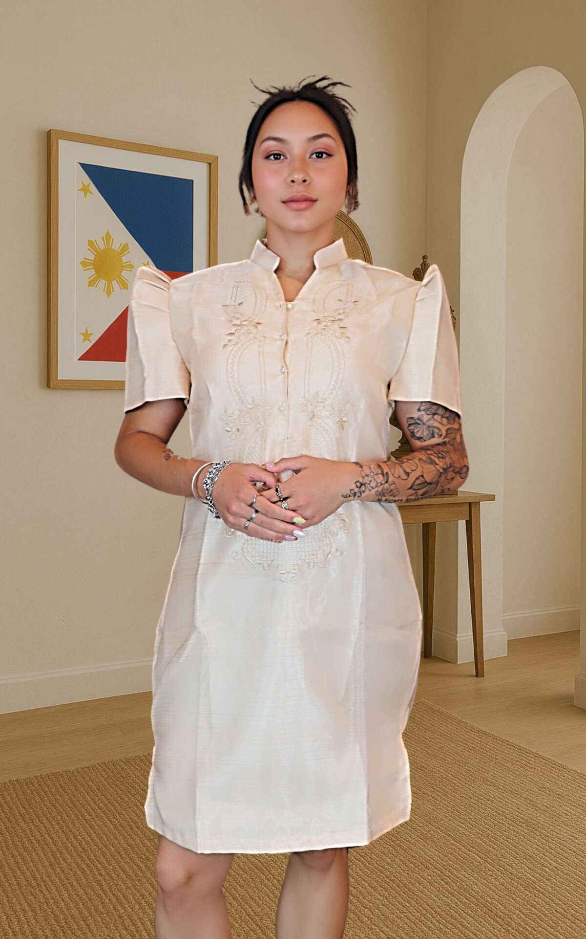 barong-dress-butterfly-front-view Barong dress butterfly front view