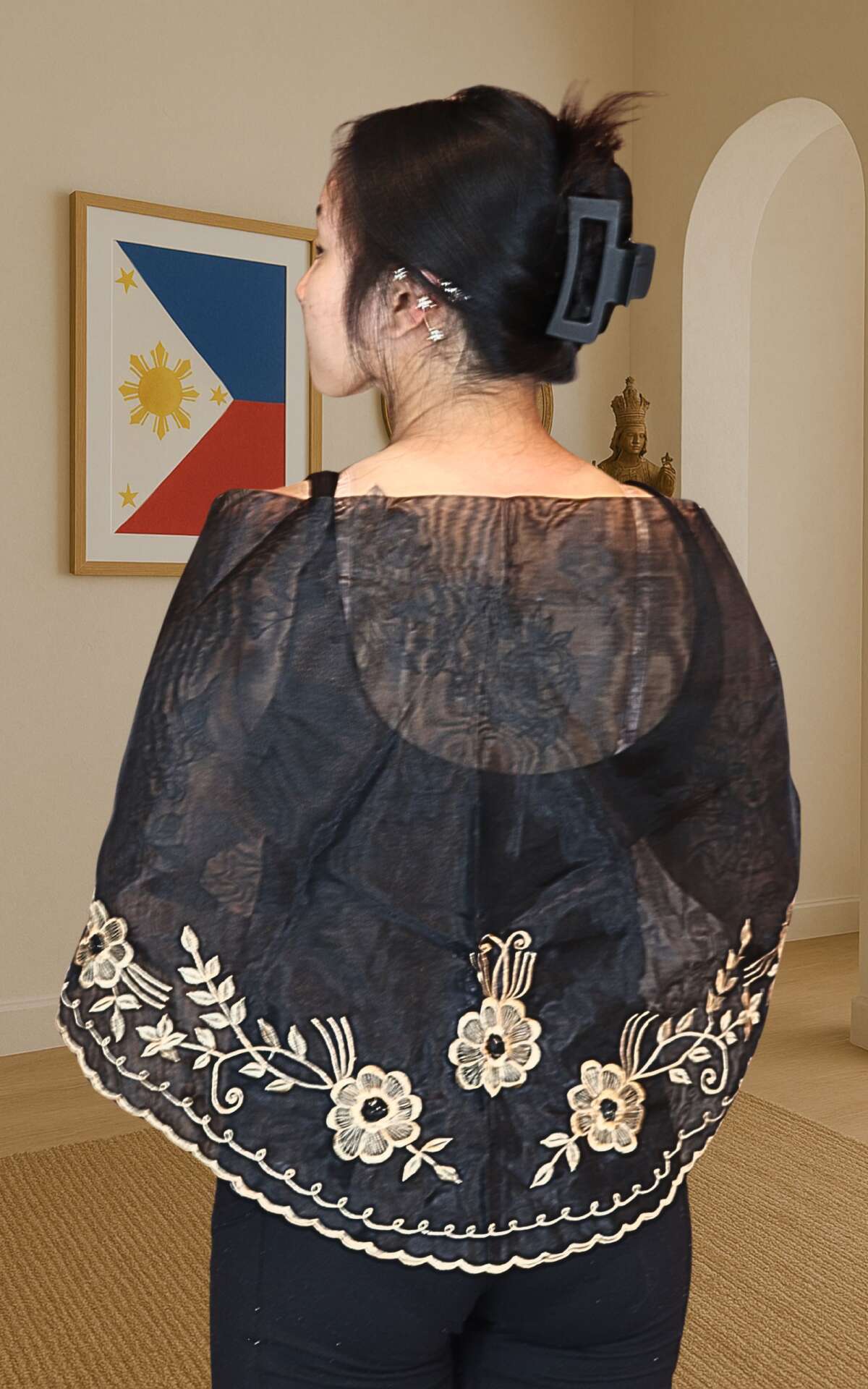 Black alampay back view