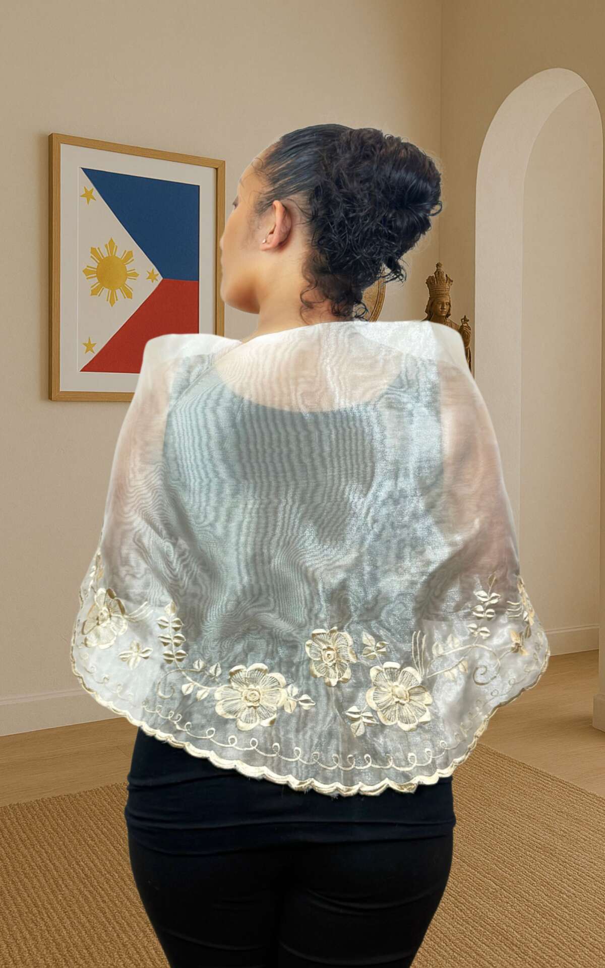 Cream alampay back view