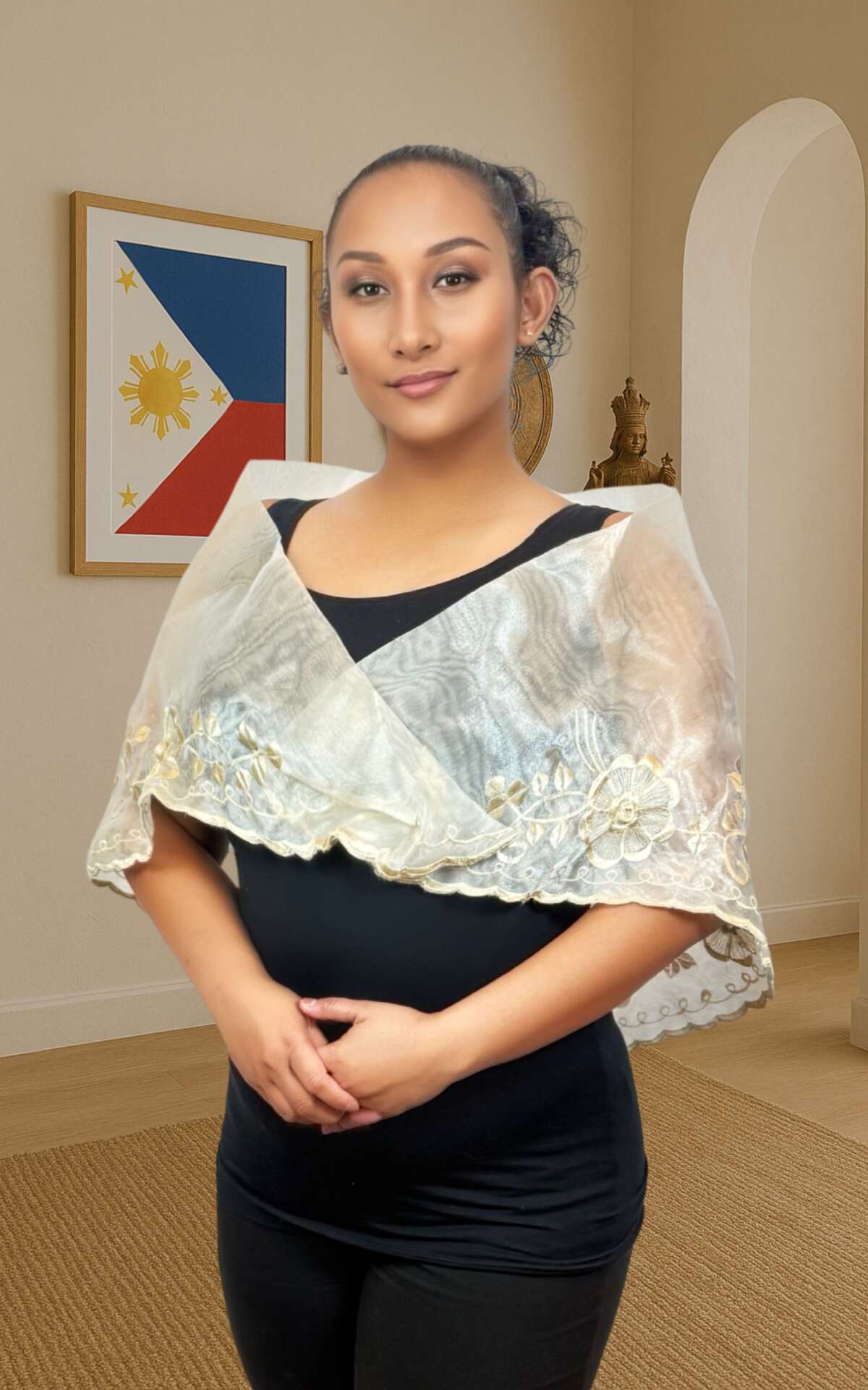 Cream alampay front view