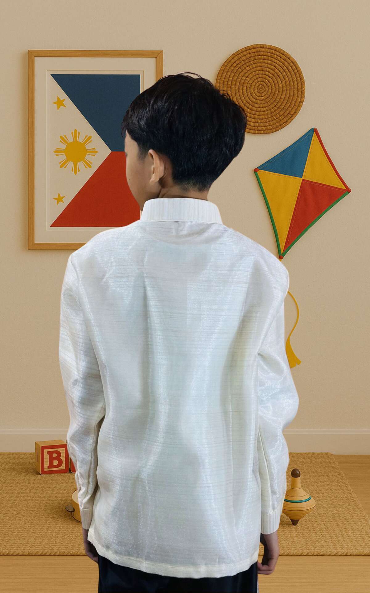 Kid’s barong Tagalog back view