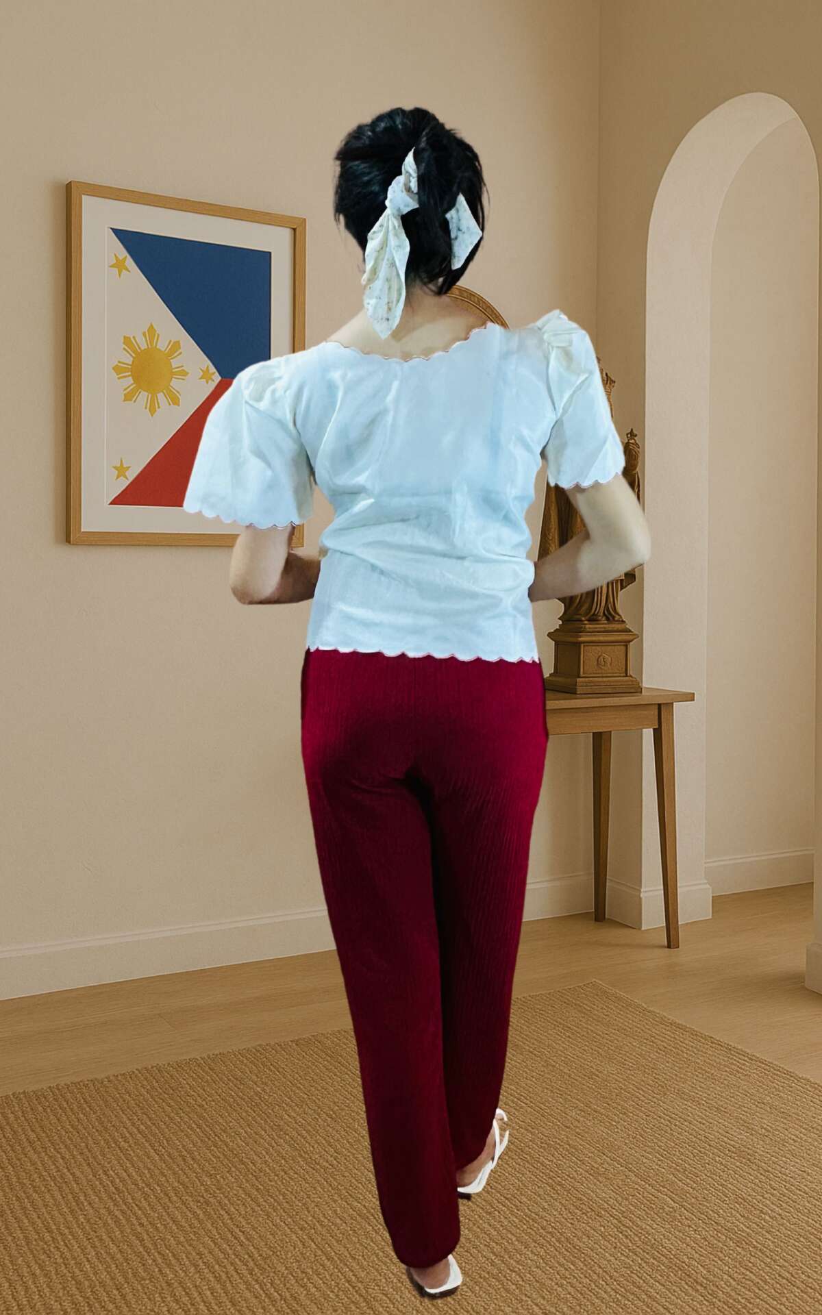 Mestiza top floral back view