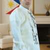 white-barong-feather-side-view White barong feather Filipino side view
