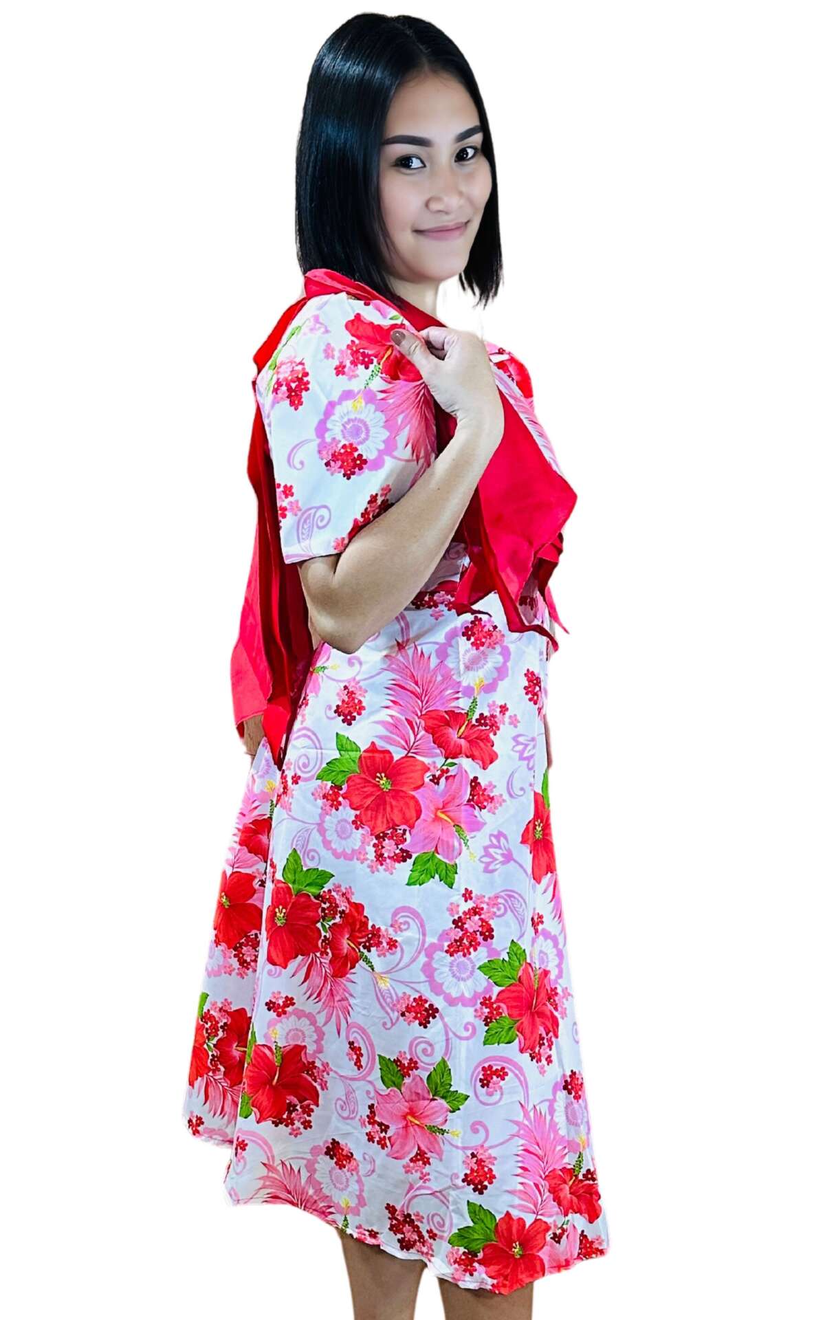 Red Flower Mestiza Dress