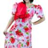 Flower Mestaiza Dress with Shoulder Scarf