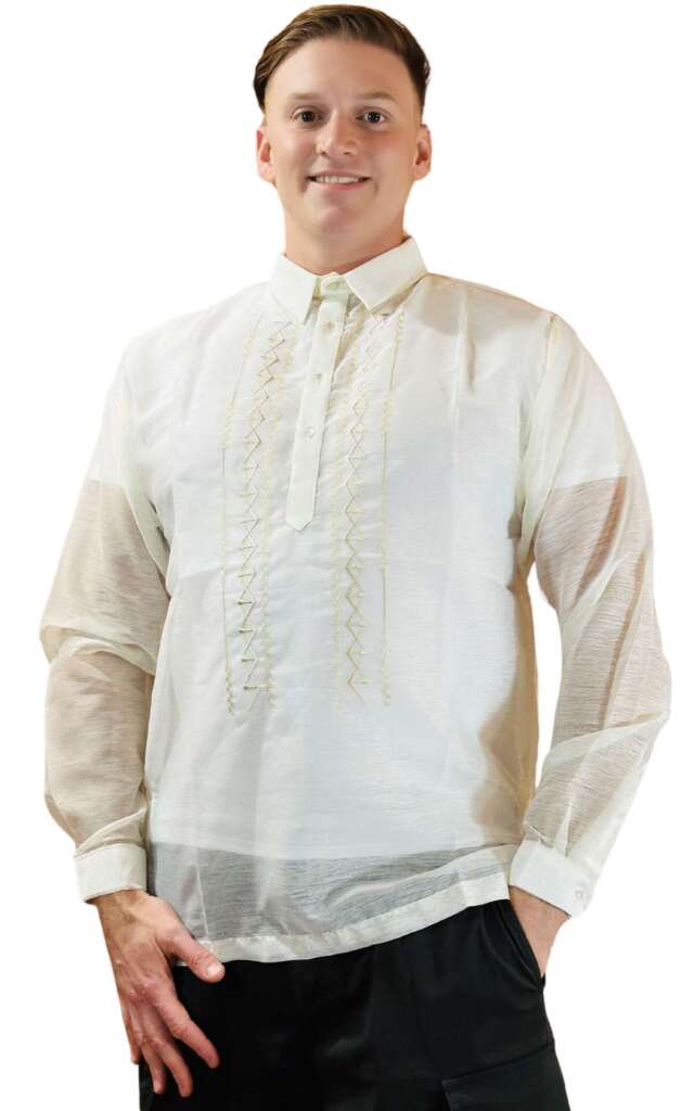 White Jusilyn Barong Tagalog - ORDER US SIZE