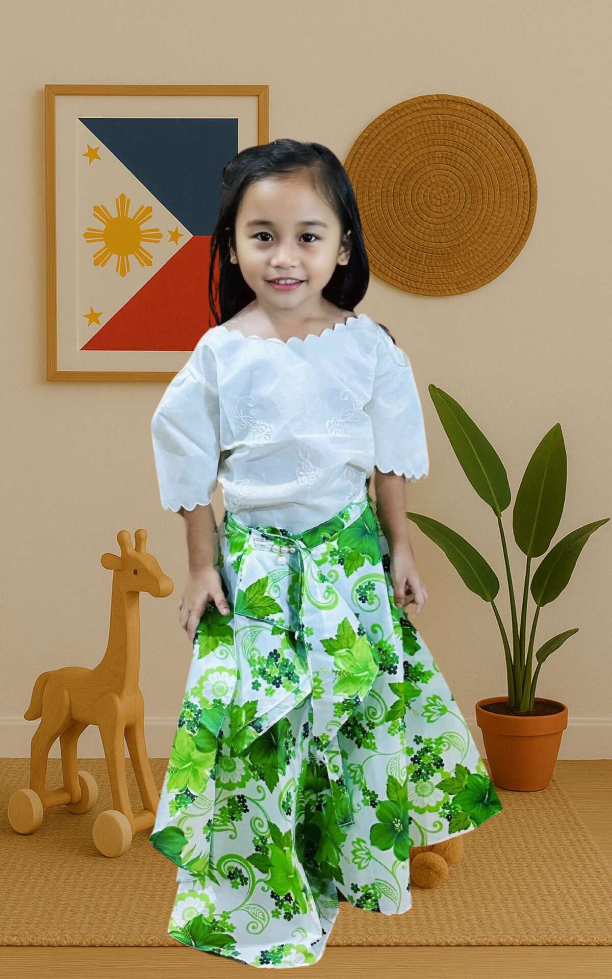 Kid’s baro’t saya front view