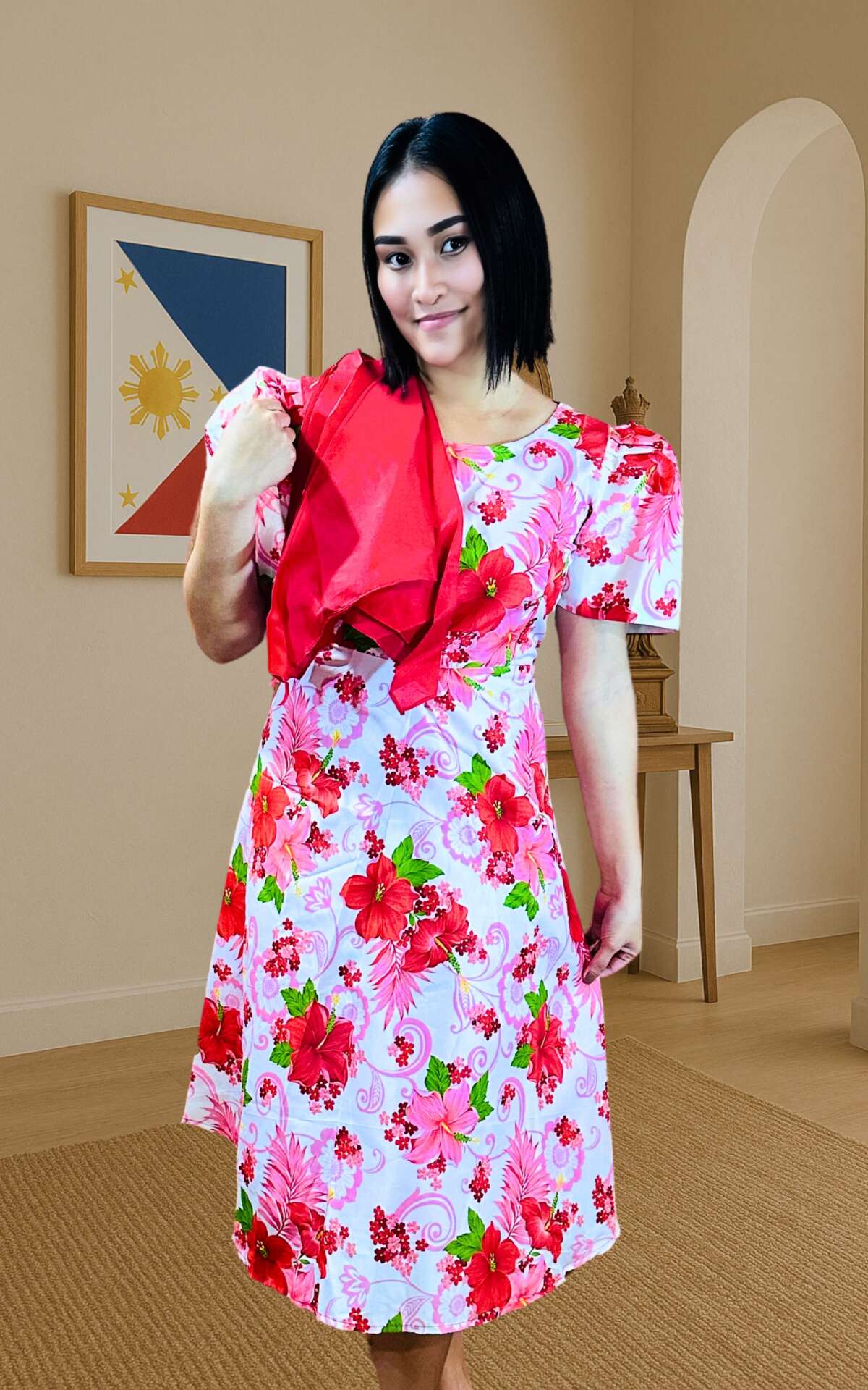 Mestiza dress floral front view