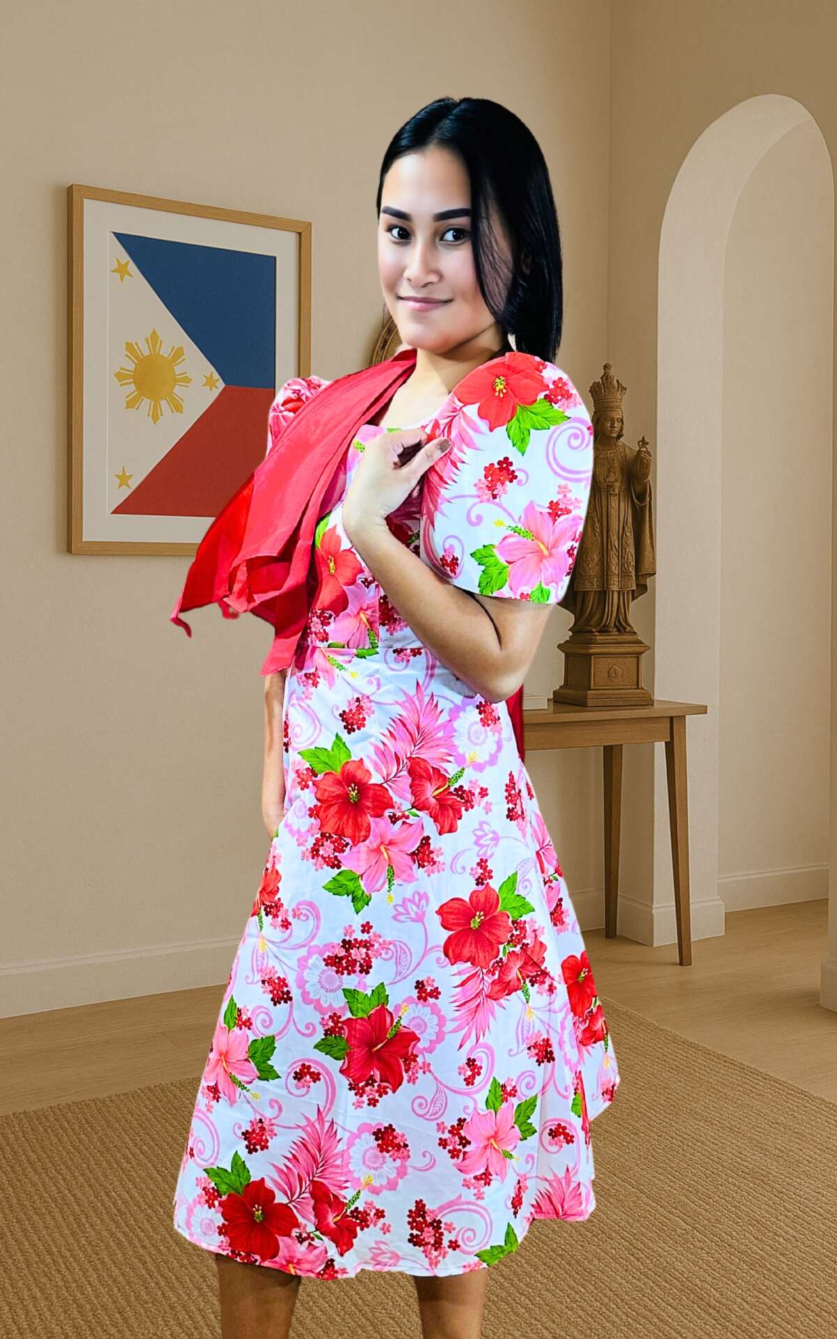 Mestiza dress floral left view