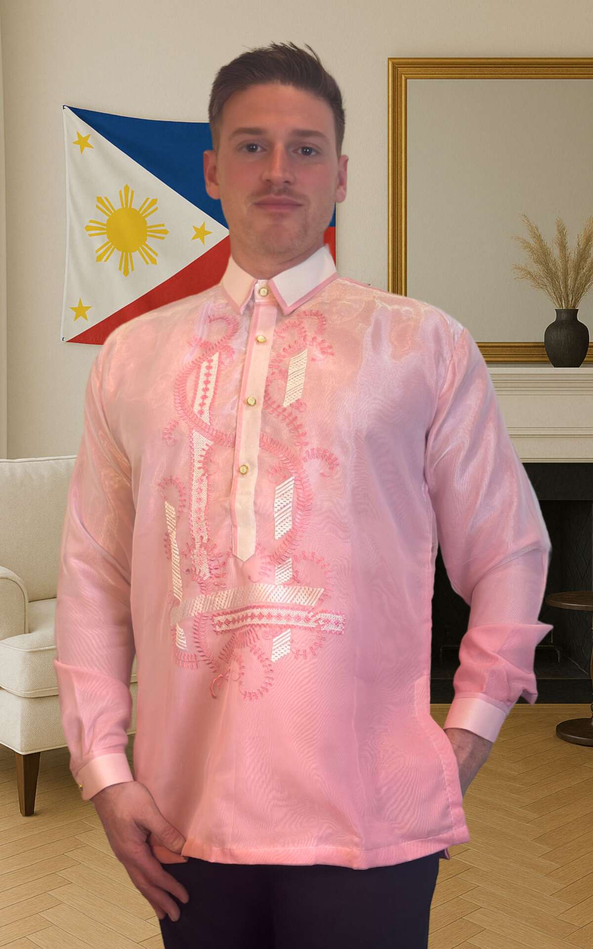 pink-barong-front-view Pink barong Filipino front view