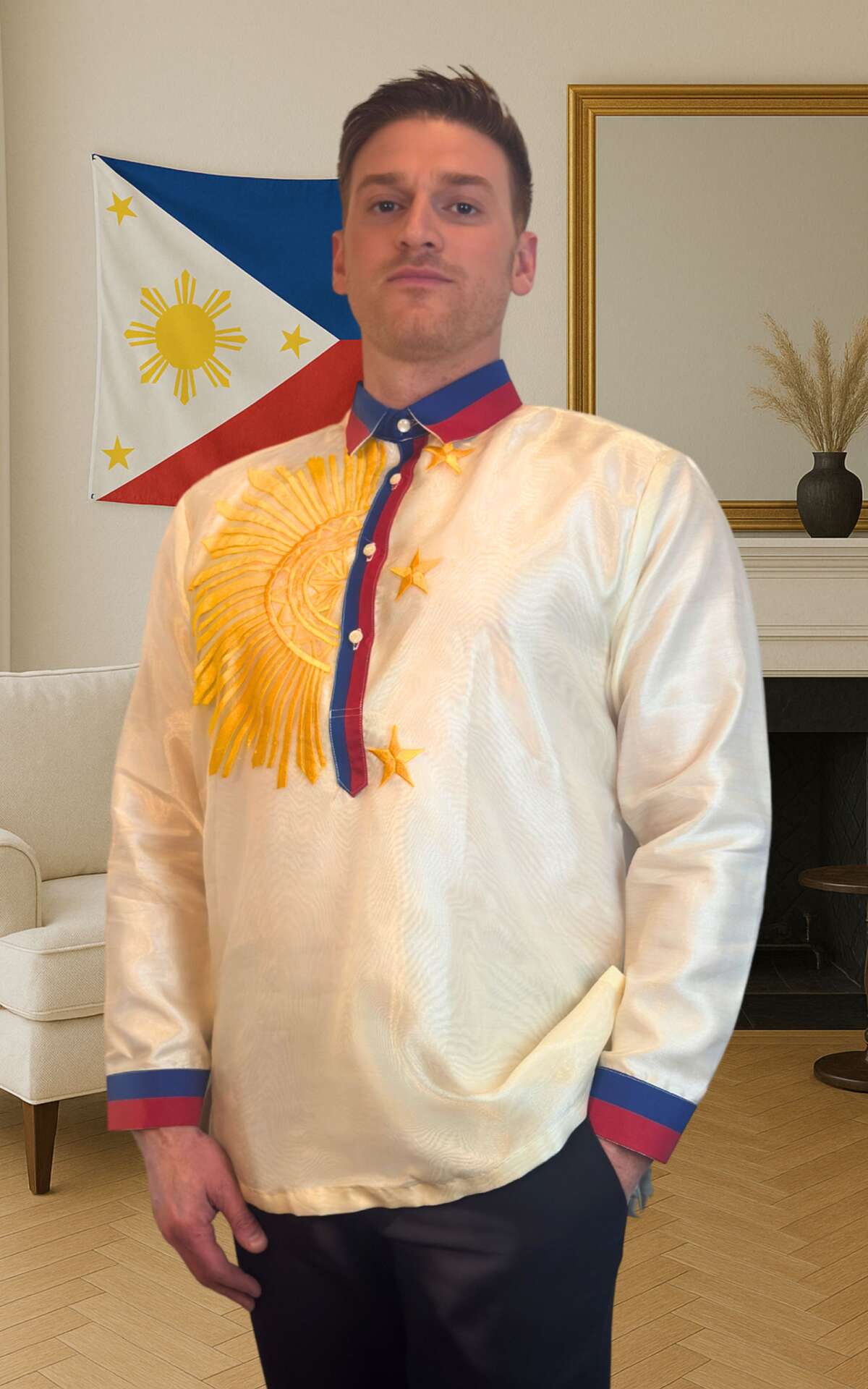 Sinag barong Filipino front view