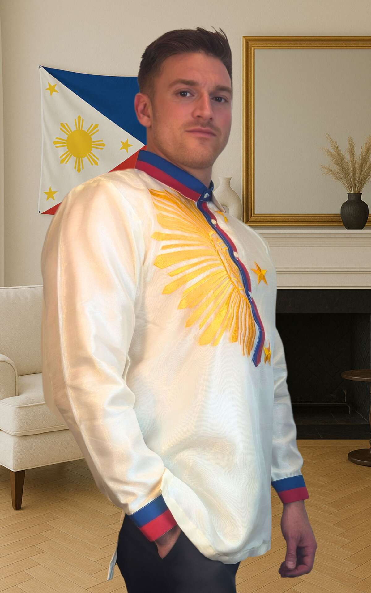 Sinag barong Filipino right view