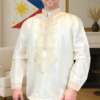 white-taupe-barong-front-view White taupe barong Filipino front view