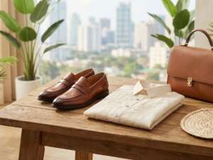 Luxury Barong Tagalog flat lay