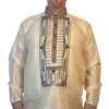 mens-barong-tagalog Mens Black Brown Barong Tagalog