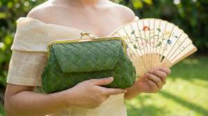 Modern Filipiniana with T'nalak clutch