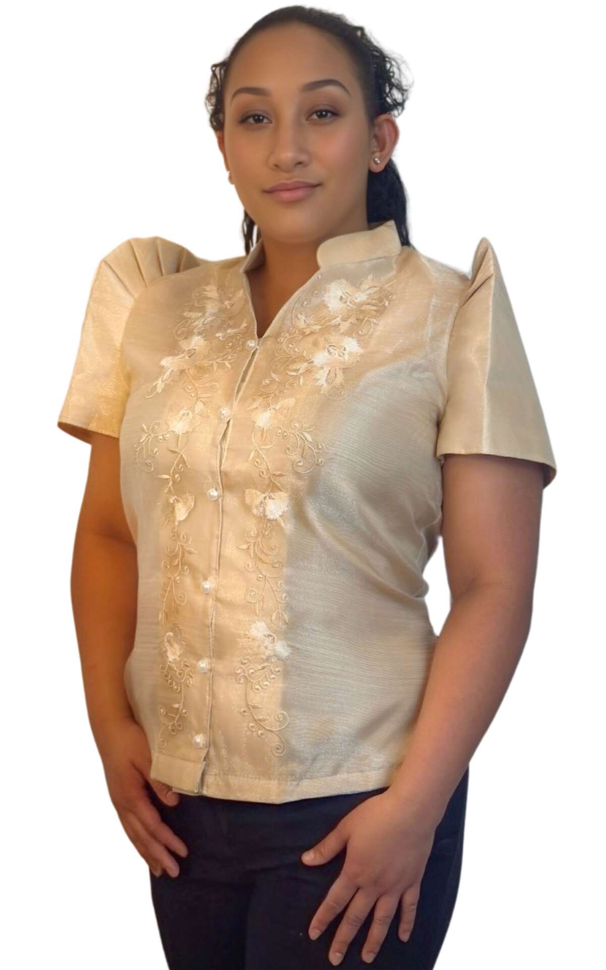 Beige modern blouse