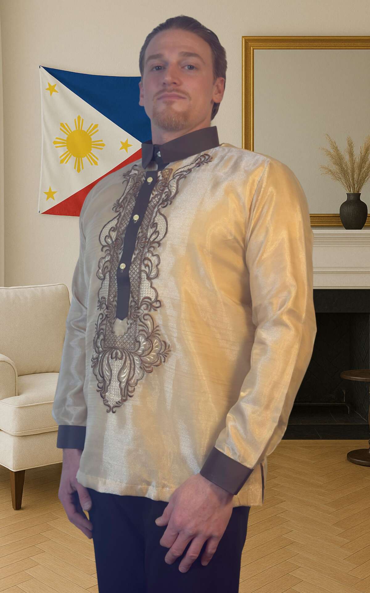 Brown and black barong left view