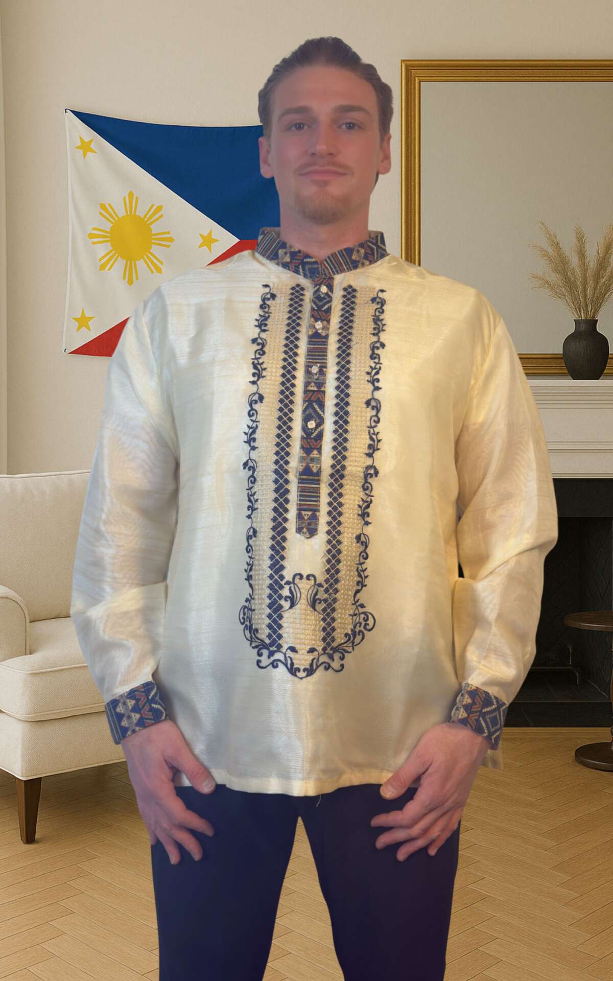Ethnic barong front view
