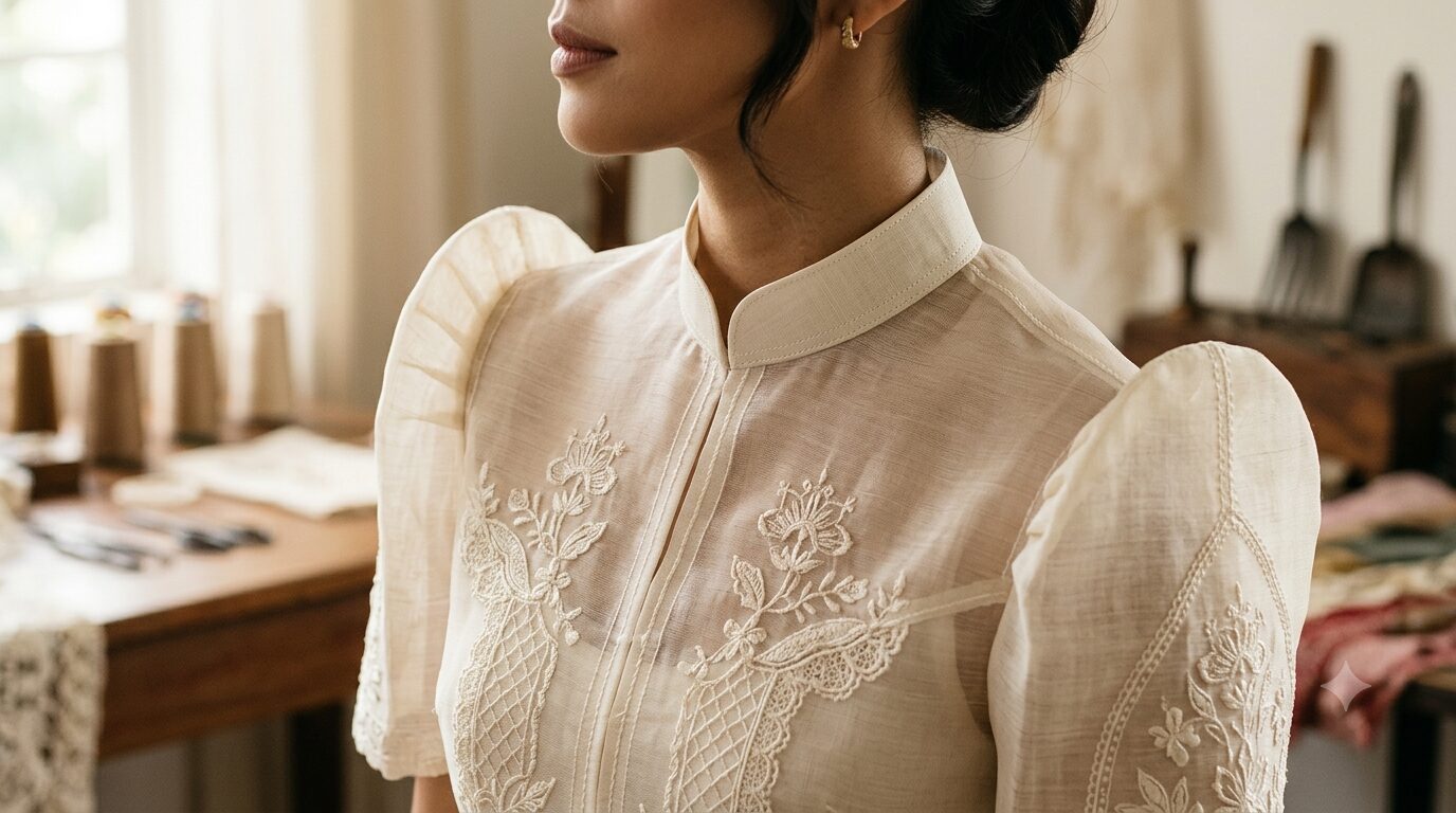 Tailored filipiniana details