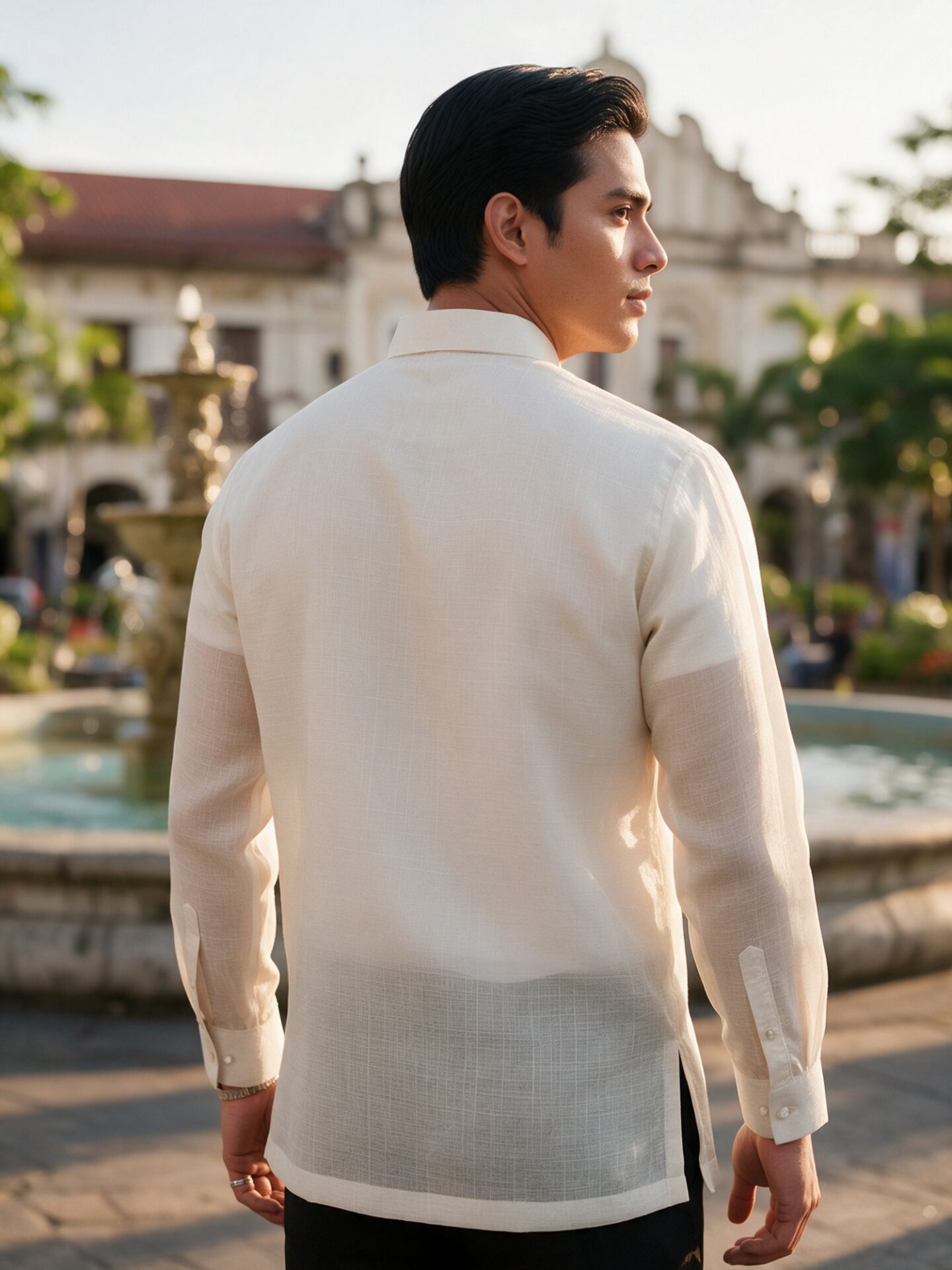 m015 barong tagalog back view