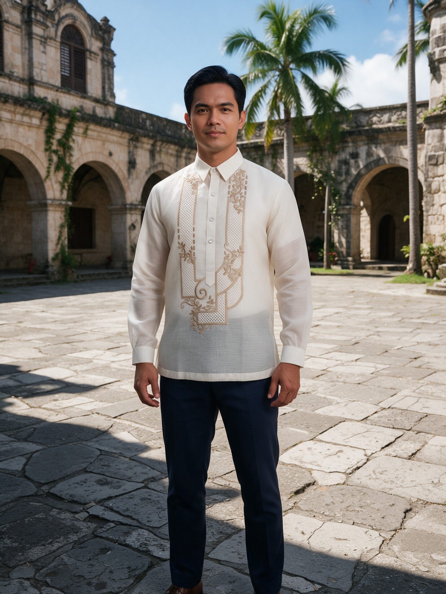 m015 barong tagalog courtyard view