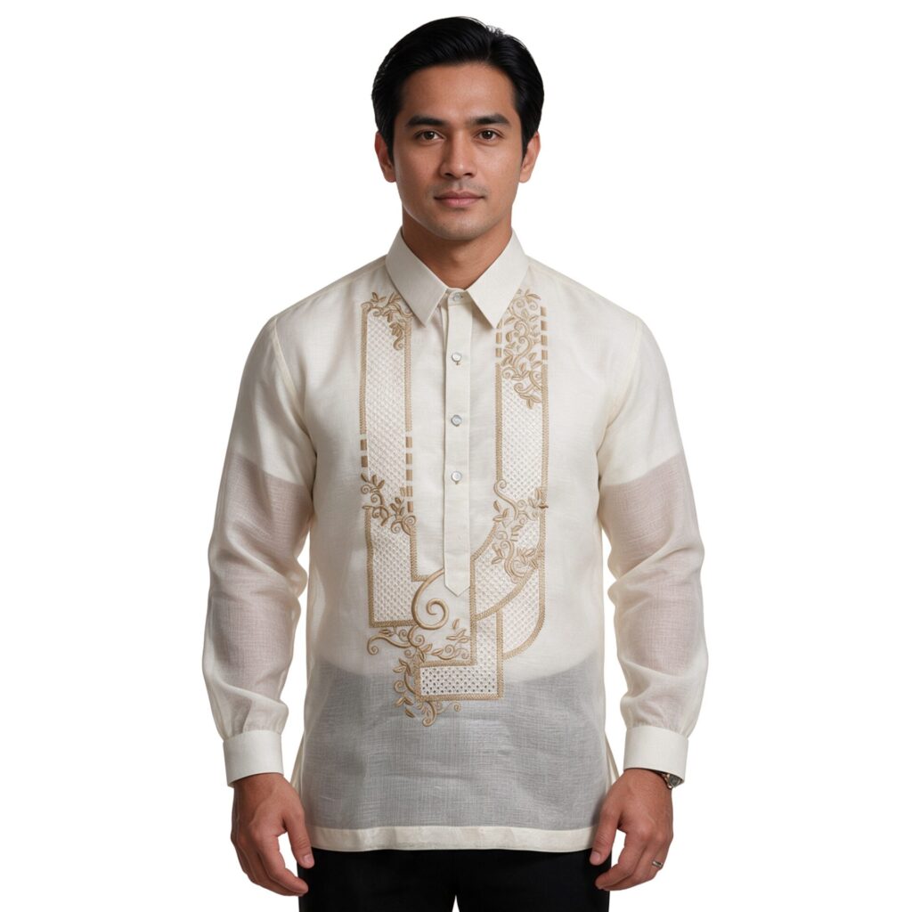 White Jusilyn Barong Tagalog