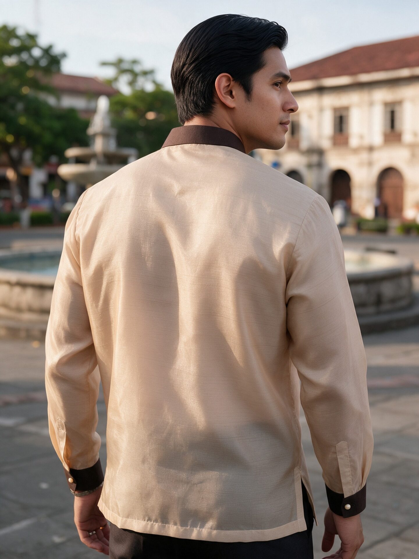 m028 barong tagalog back view