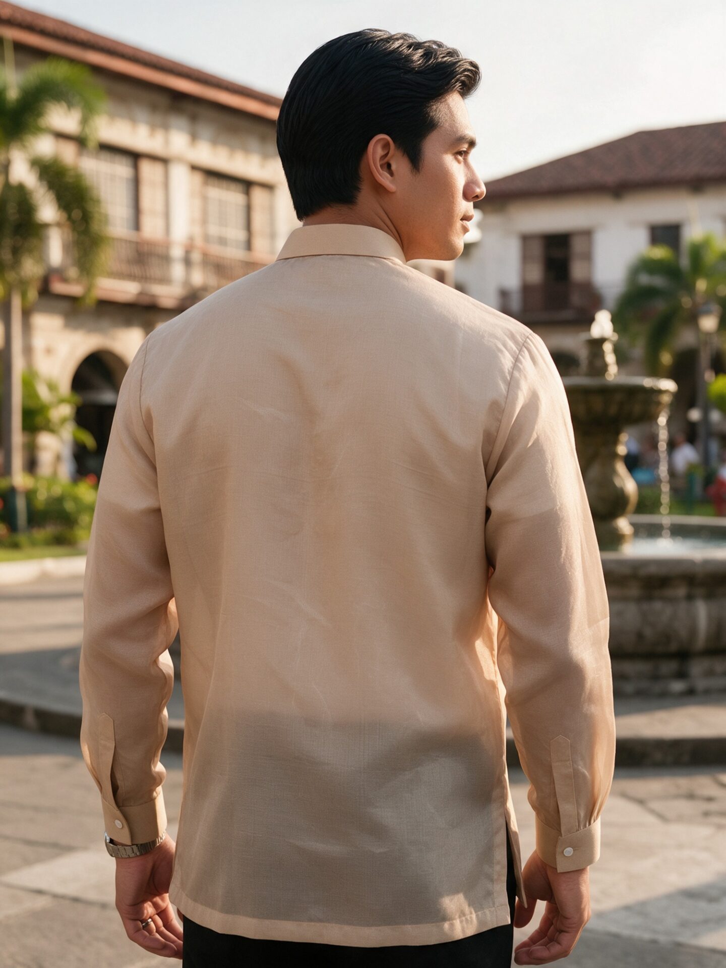 m030 barong tagalog back view