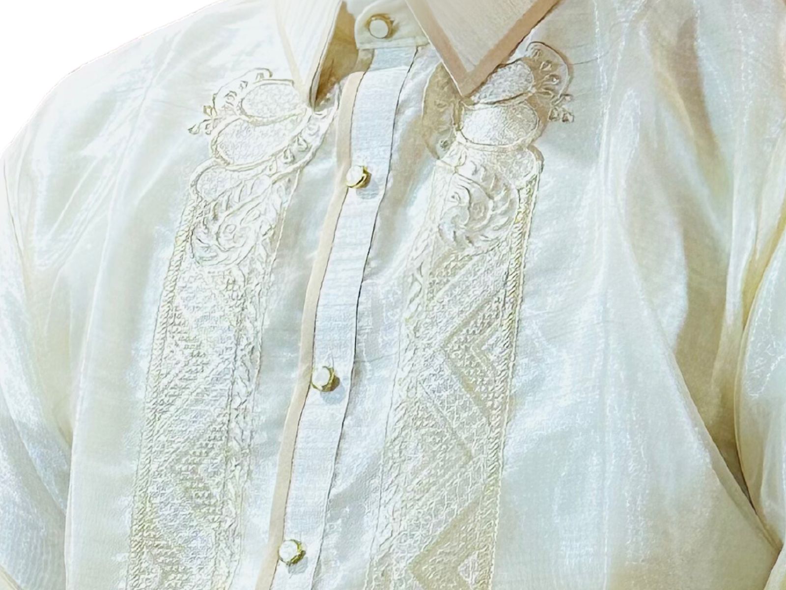 Close-up of handwoven organza fabric showing the crisp, breathable weave